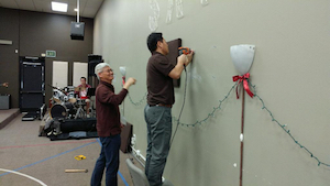 Installing Acoustic Panels (Jan. 13 & 23, 2018) Installing acoustic panels