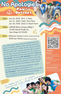 No Apologies family retreat flyer (thumbnail)